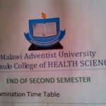 Malamulo College of Health Sciences Selection List 